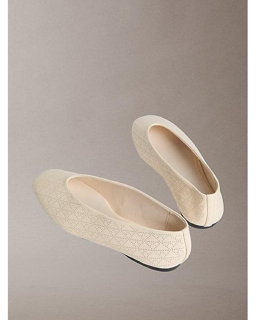Calvin Klein Multicolor Liliana Leather Logo Ballerinas