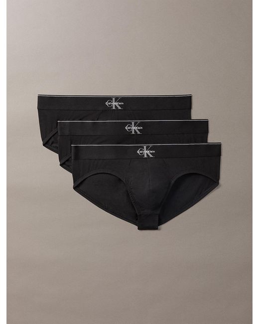 Calvin Klein Black 3 Pack Briefs for men