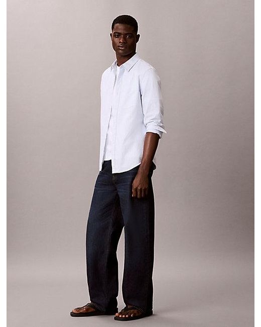 Calvin Klein White Jeans Baggy Jeans for men