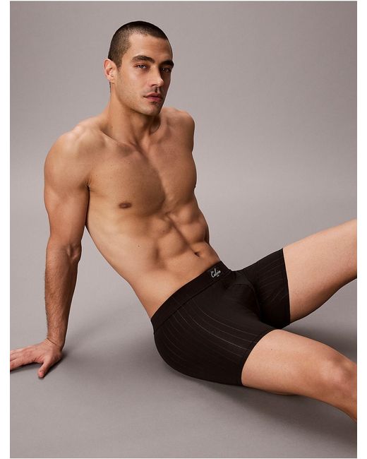 Calvin Klein Natural Cotton Stretch Script Patch Boxer Brief for men