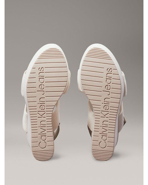 Sandales compensées à plateforme Calvin Klein en coloris White