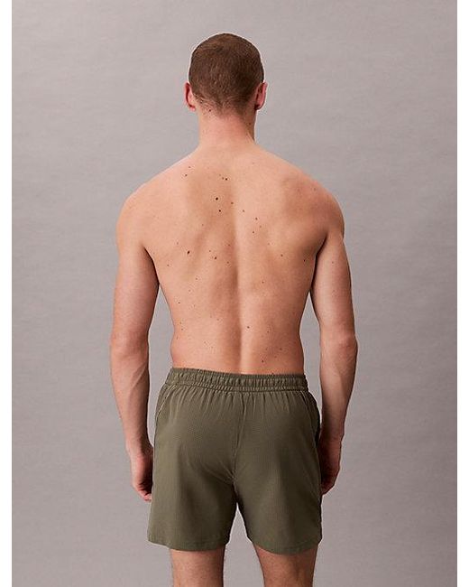 Calvin Klein Gray Medium Drawstring Swim Shorts Ck Tech for men