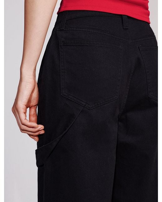 Calvin Klein Red Wide Leg Cargo Trousers