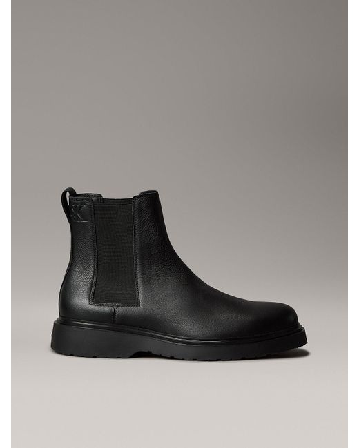 Bottes En Daim À Lacets Et Fermeture Éclair Calvin Klein pour homme en coloris Black