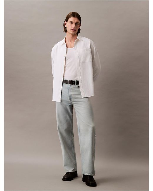 Calvin Klein Gray Calvin Klein Baggy Fit Jeans for men