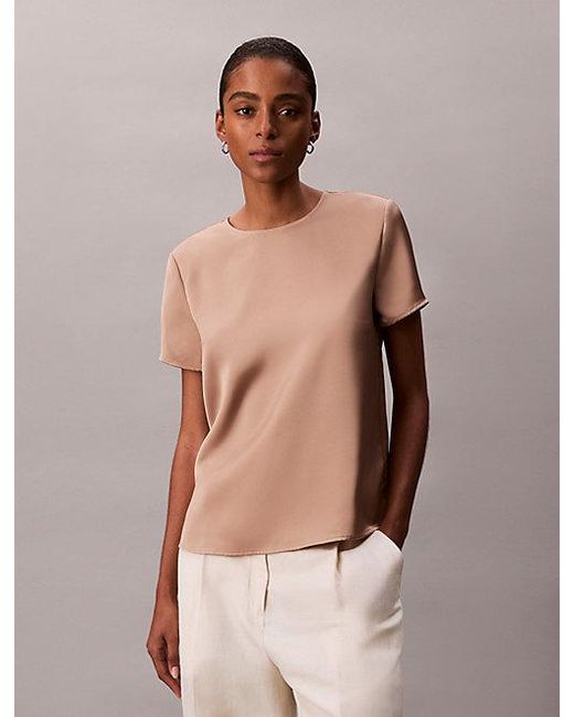 Calvin Klein Natural Satin Shell Top