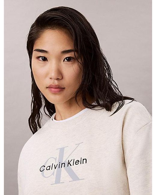 Calvin Klein Multicolor Jeans Monologo French Terry Relaxed Sweatshirt