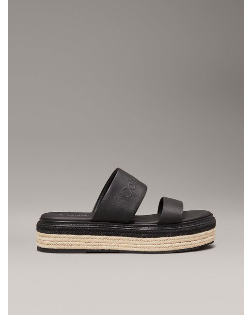 Sandali Espadrillas Con Plateau di Calvin Klein in Gray