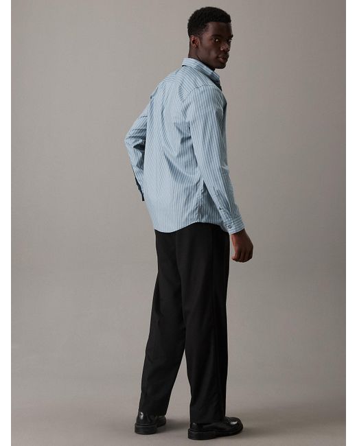 Chemise Oxford À Rayures Calvin Klein pour homme en coloris Blue