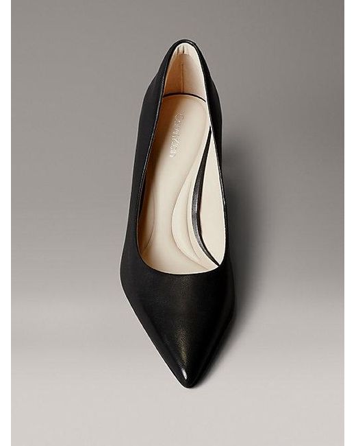 Calvin Klein Gray Pumps Aus Leder