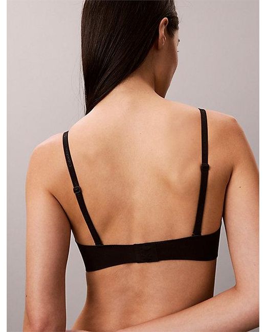 Calvin Klein Black Low Plunge Bra Perfectly Fit