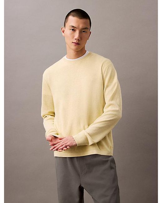 Calvin Klein Pullover Aus Leinenmischung in Natural für Herren