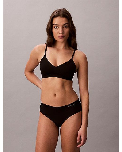 Calvin Klein Gray Lightly Lined Bralette Invisibles