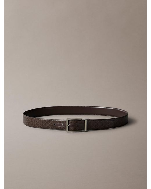 Cintura Con Logo Emblem Double-Face di Calvin Klein in Multicolor da Uomo