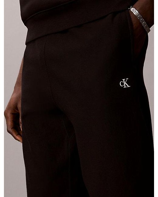 Calvin Klein Black Jeans Premium Cotton Terry Joggers for men