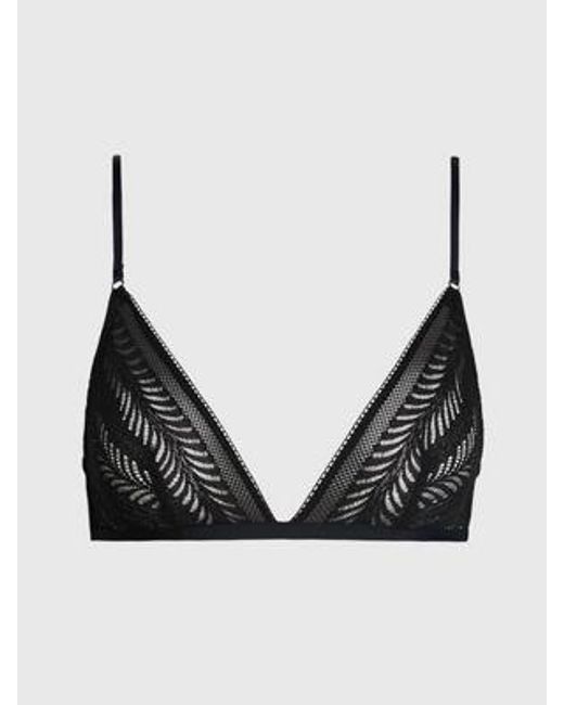 Calvin Klein Black Triangel-BH - Minimalist Lace
