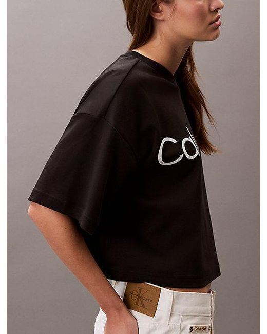 Calvin Klein Grafisch T-Shirt Met Logo in het Brown