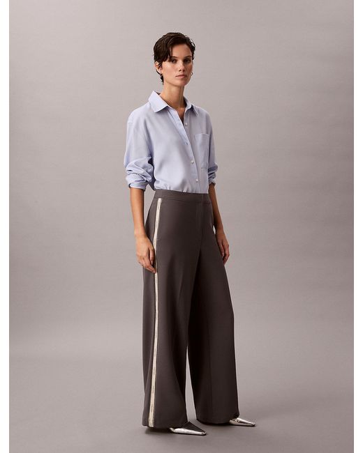 Calvin Klein Gray Stretch Track Pants