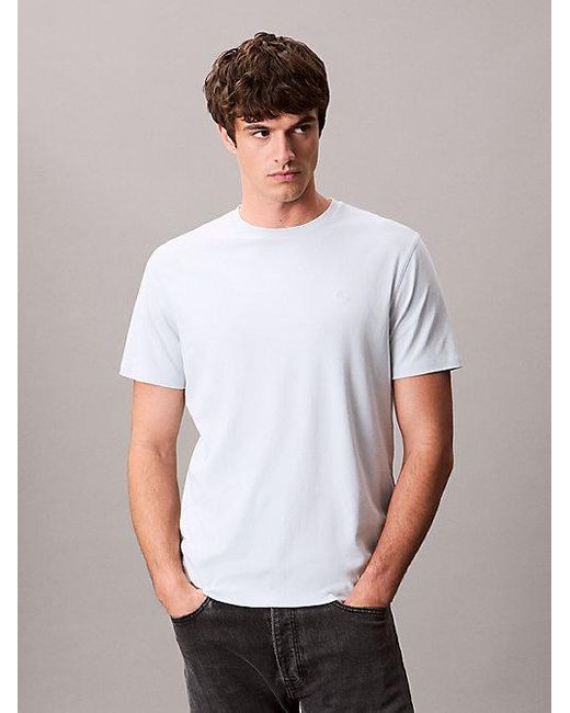Calvin Klein T-Shirt Aus Pima-Baumwolle in White für Herren