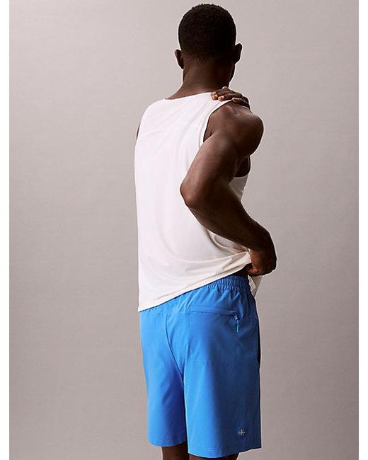 Calvin Klein Blue Sport Water Repellent Performance Gym Shorts for men