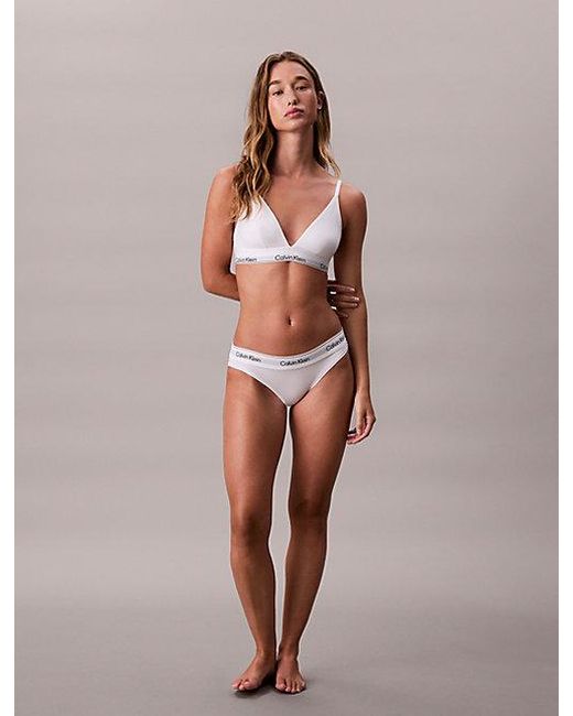 Calvin Klein White Bikini Briefs Icon Cotton Modal