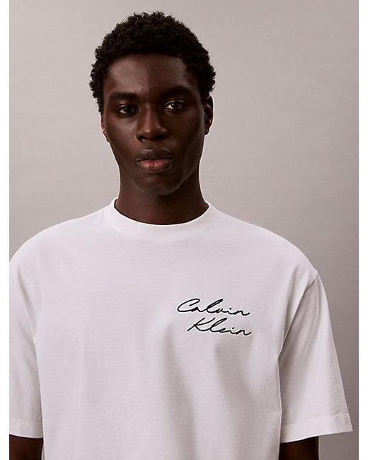 Calvin Klein Pink T-Shirt With Logo for men