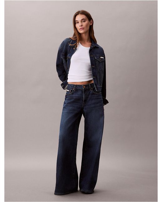 Calvin Klein Blue Ultra Wide Leg Jeans