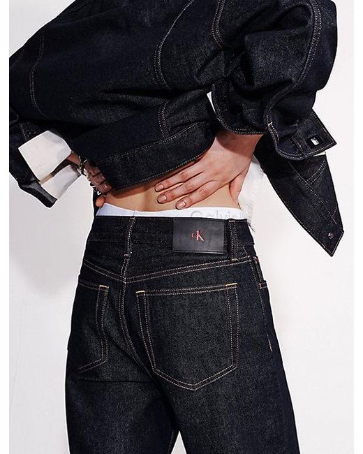 Calvin Klein Blue 90S Asymmetric Jeans