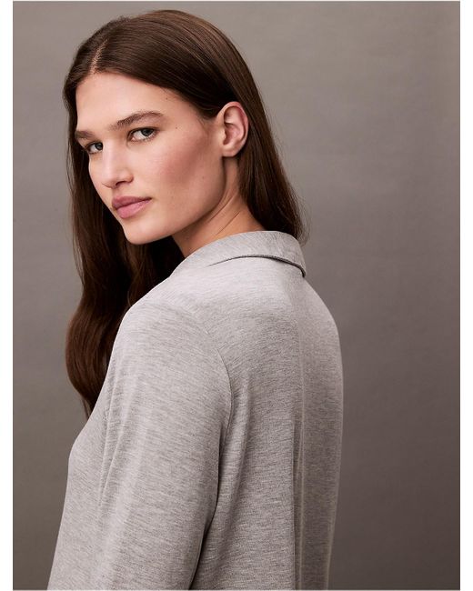Calvin Klein Brown Ultra Soft Modal Button-Down Shirt