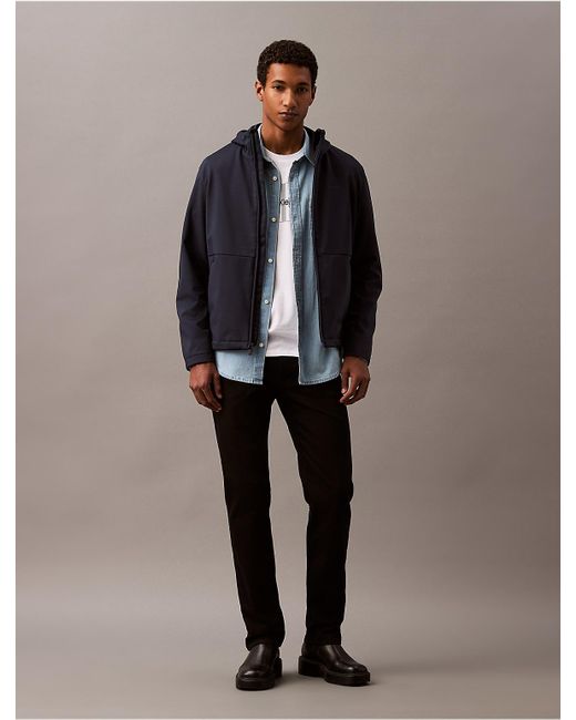 Calvin Klein Blue Lined Soft Shell Jacket for men