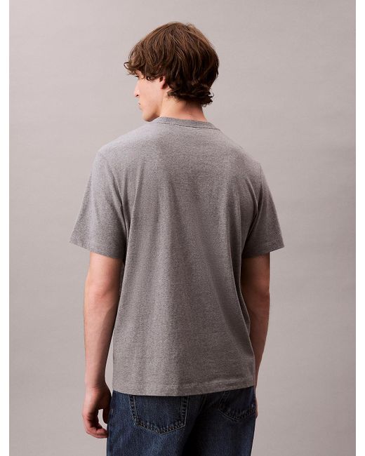 T-Shirt Relaxed Avec Logo Monogramme Brodé Calvin Klein pour homme en coloris Blue