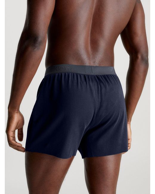Calvin Klein Blue Slim Fit Boxers - Ck Black for men