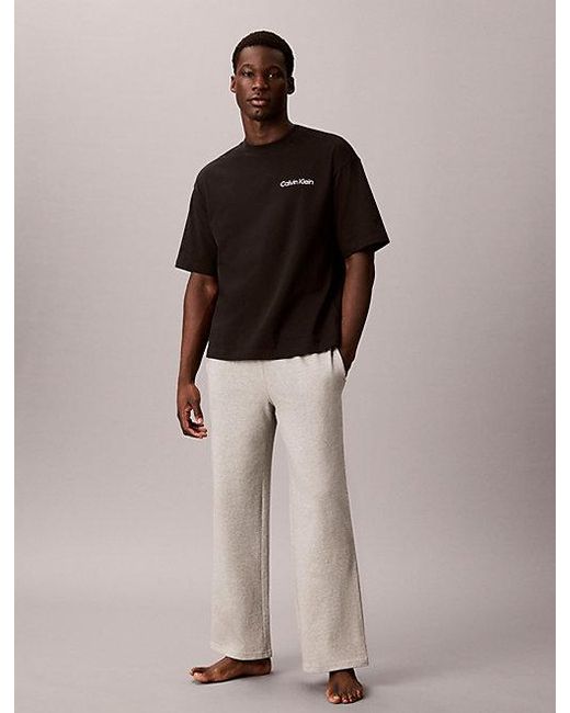 Calvin Klein Black Pyjama Top Cotton Classics for men
