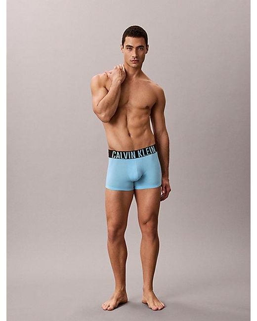 Calvin Klein Black 3 Pack Trunks Intense Power Cotton for men