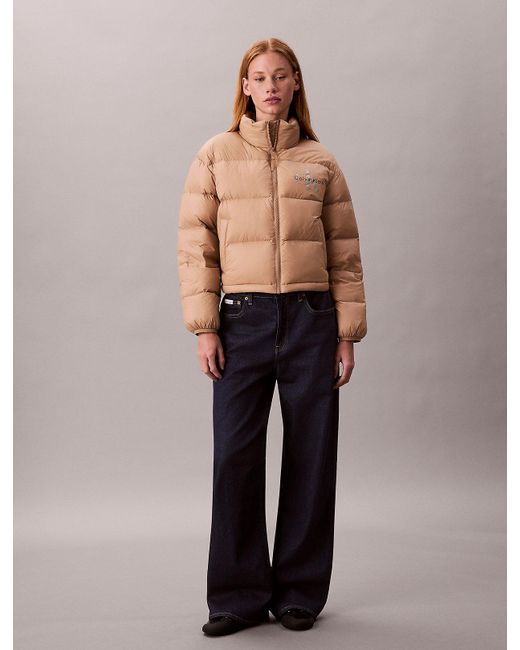 Calvin Klein Multicolor Monogram Down Puffer Jacket