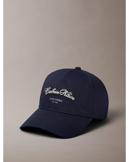 Calvin Klein Blue Ny Logo Baseball Cap
