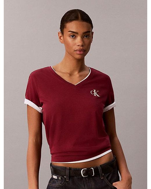 Calvin Klein Multicolor Jeans 2 Pack Cotton V Neck T-Shirts