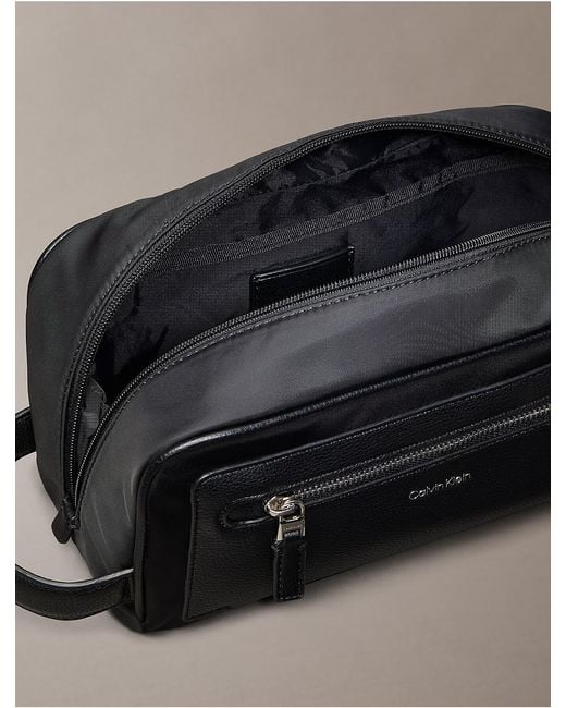Calvin Klein Gray Raised Logo Dopp Kit for men