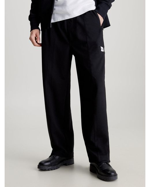 Calvin Klein Black Oversized Terry Joggers for men