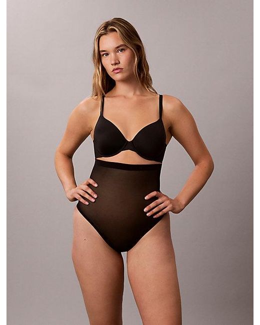 Calvin Klein Black High-Waist-String