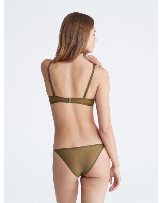 Calvin Klein Underwear UNLINED BRALETTE - Bustier - olive/sand