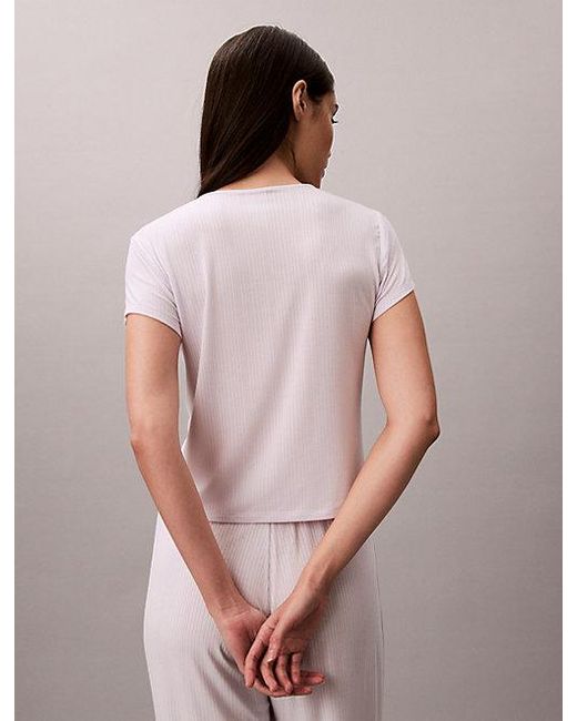 Calvin Klein Pink Soft Modal Pyjama Top
