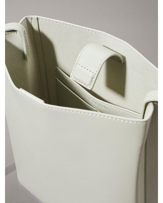 Calvin Klein Gray Leather Crossbody Bag