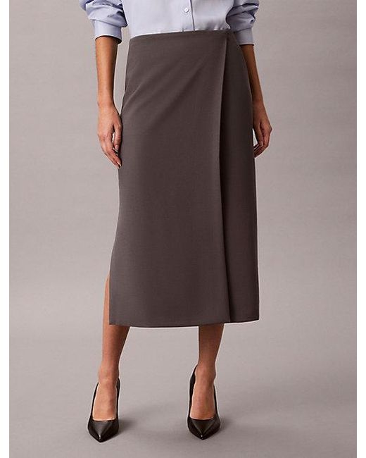 Calvin Klein Stretch Midirok in het Multicolor