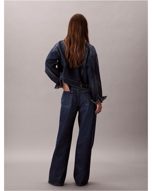 Calvin Klein Blue Ultra Wide Leg Jeans