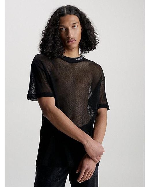 Calvin klein mesh t shirt hotsell