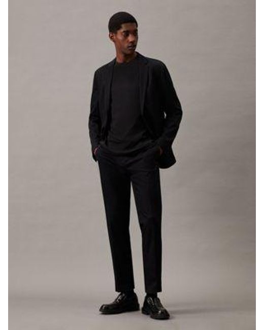 Blazer slim de tejido técnico térmico Calvin Klein de hombre de color Black