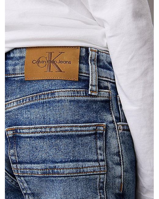 Calvin Klein Blue Jeans Mid Rise Straight Jeans for men