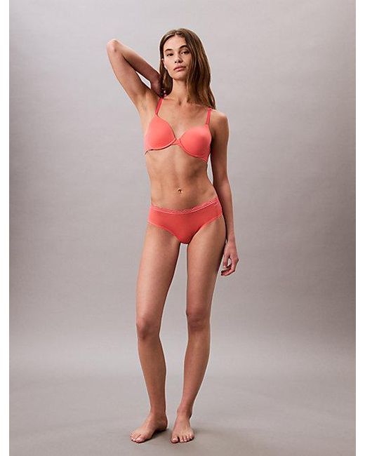 Calvin Klein 3-Pack Hipsterslips in het Pink