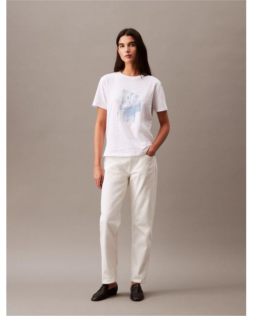 Calvin Klein White Brooklyn Bridge Classic T-shirt
